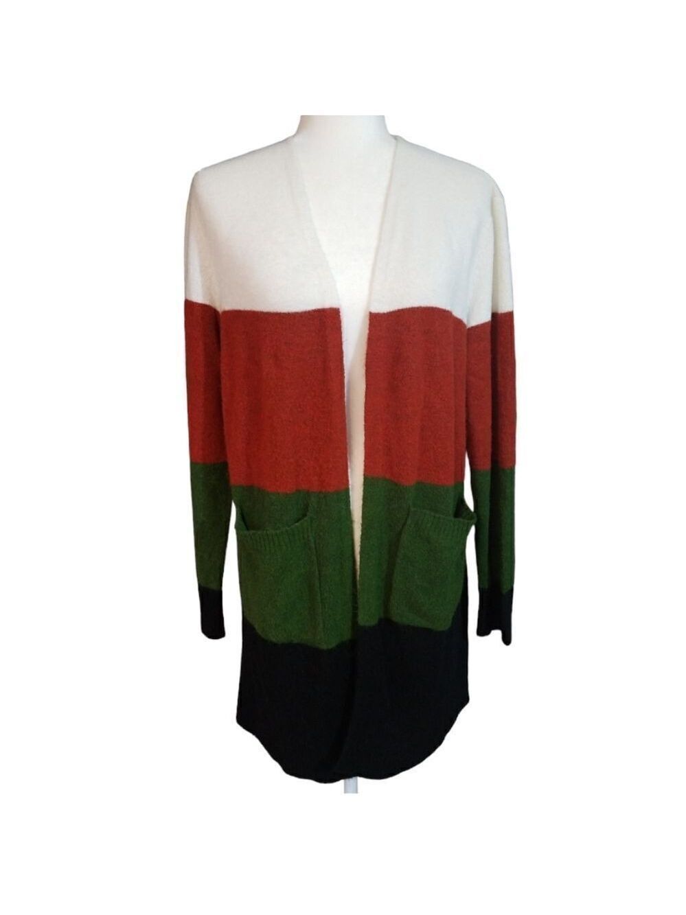 Serra Women's Duster Color Block Cardigan Large